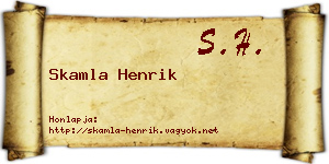 Skamla Henrik névjegykártya