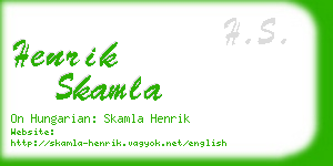 henrik skamla business card